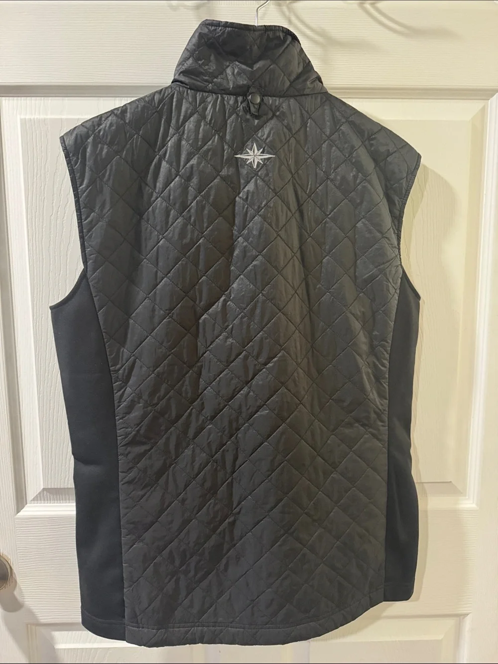 Women's Black Polaris Quilted Vest with Reddish Pink Trim - Picture 5 of 6